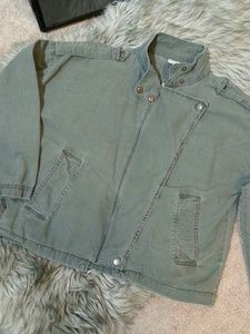 BP olive green lightweight utility moto jacket